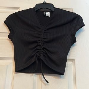 H&M black tie crop top size S